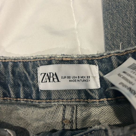 Zara full length trf mid-length wide leg jeans - Picture 4 of 6